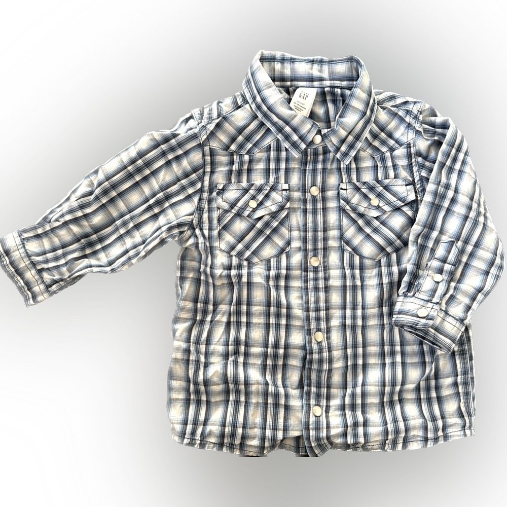 Baby GAP 12-18 months button down plaid